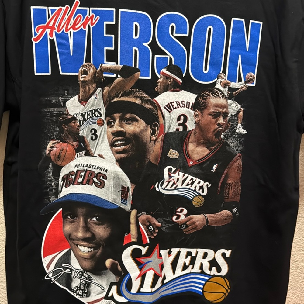 Allen iverson sixers graphic tshirt